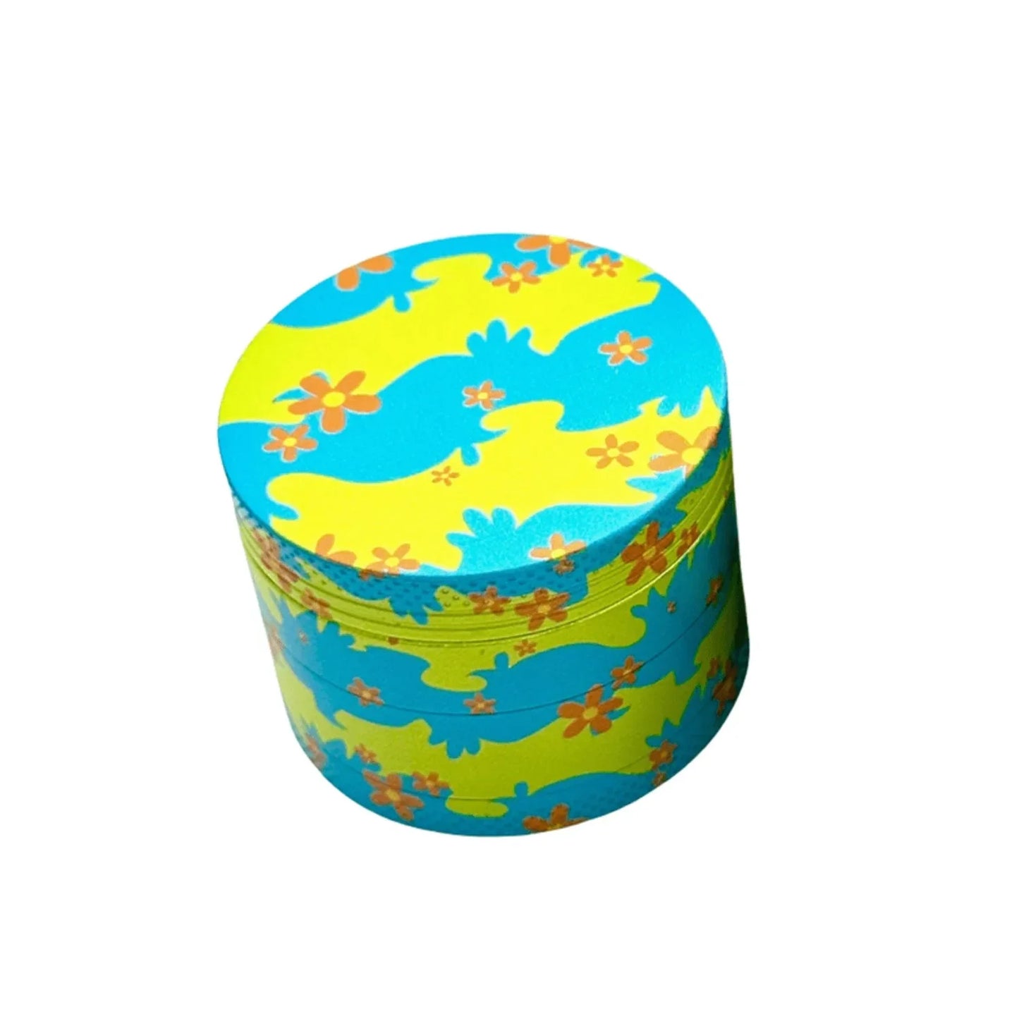 2" Orange Daisy Flower Metal Herb Grinder