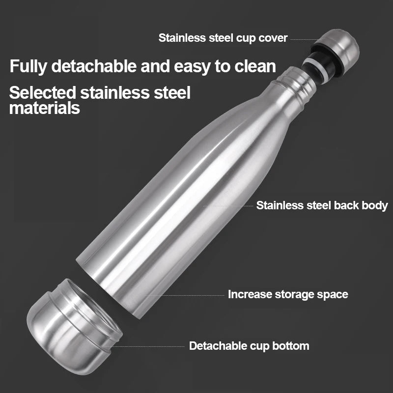 Secret Hidden Compartment Water Bottle - 750 ML