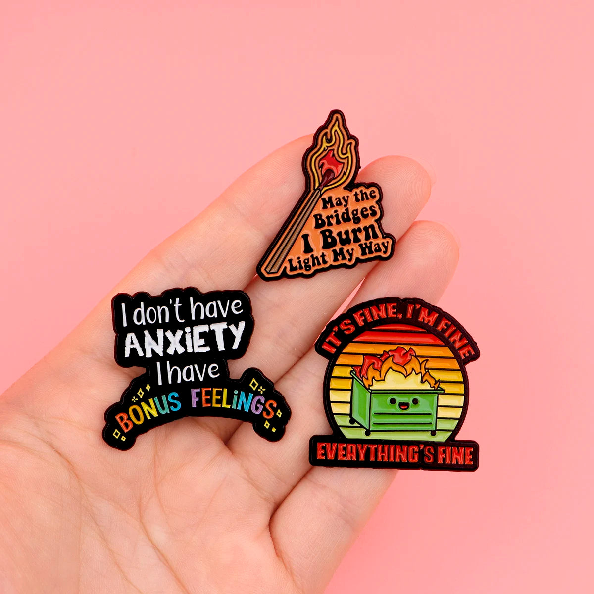 Funny Goose Enamel Pin Collection. Perfect gift for someone with sense of humor or yourself.