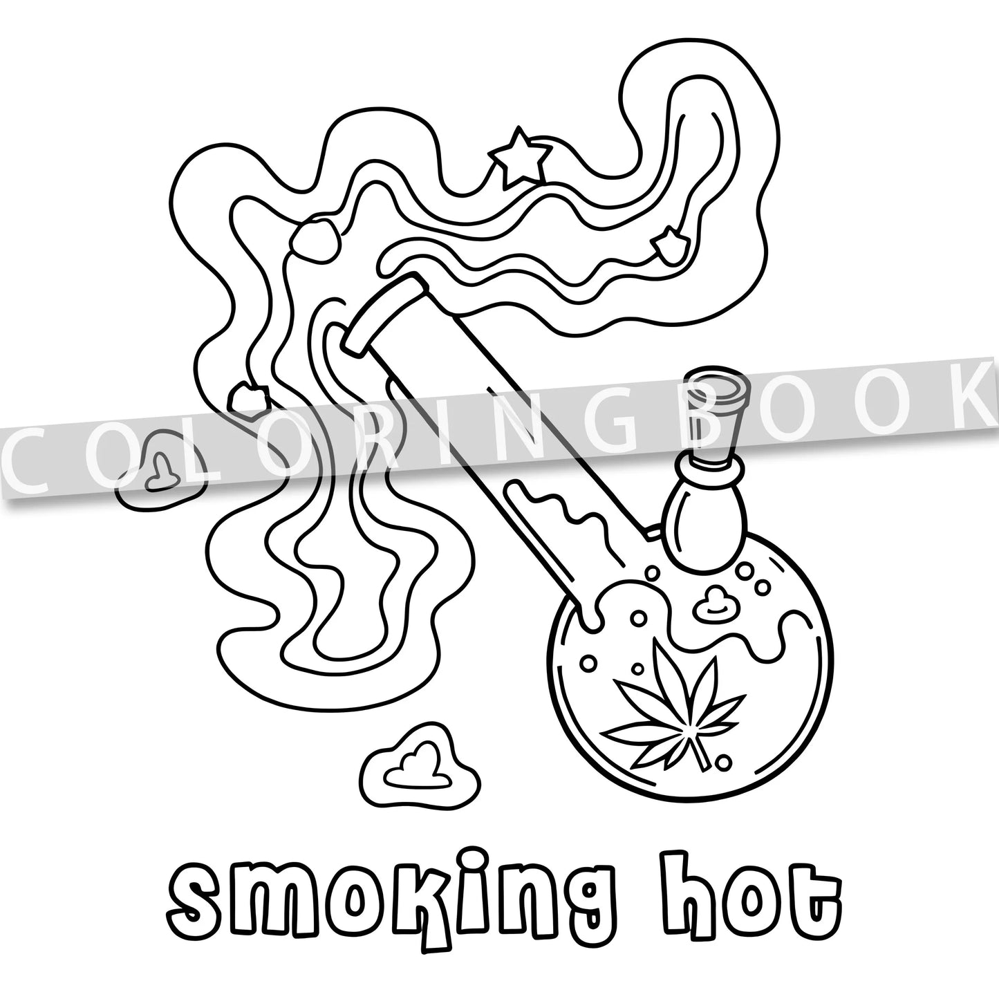 STONER GIRL Bold & Easy Patterns Coloring Book for Adults
