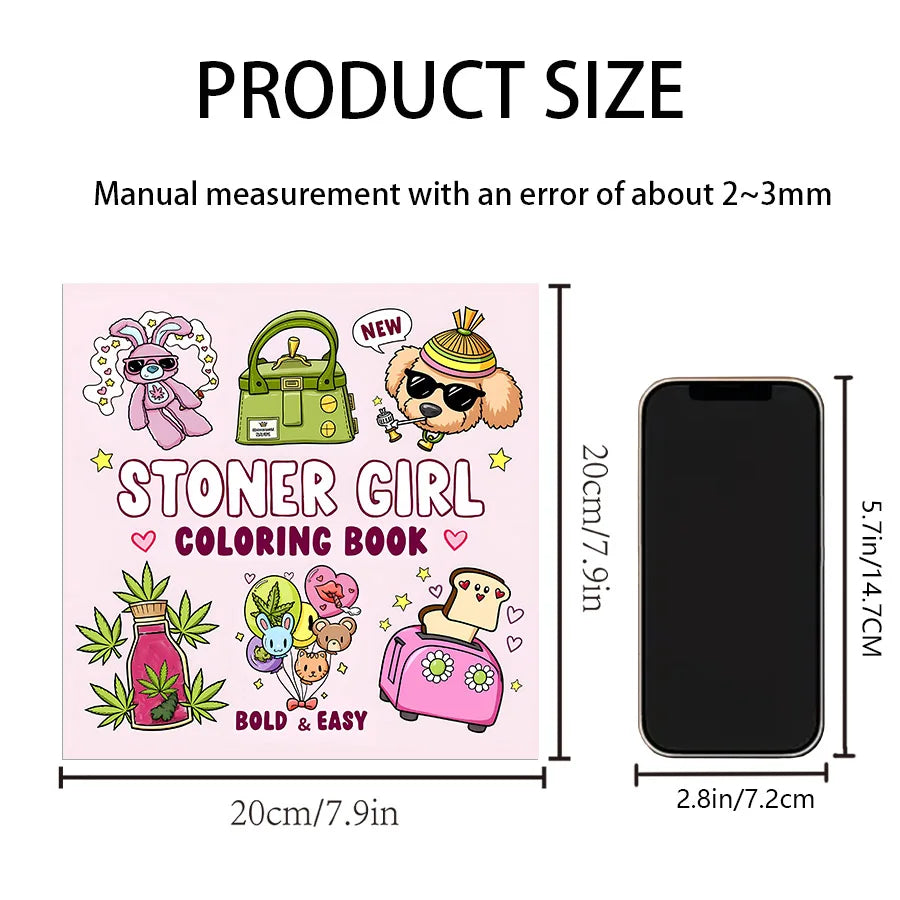 STONER GIRL Bold & Easy Patterns Coloring Book for Adults