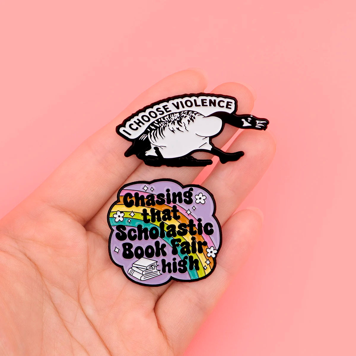 Funny Goose Enamel Pin Collection. Perfect gift for someone with sense of humor or yourself.