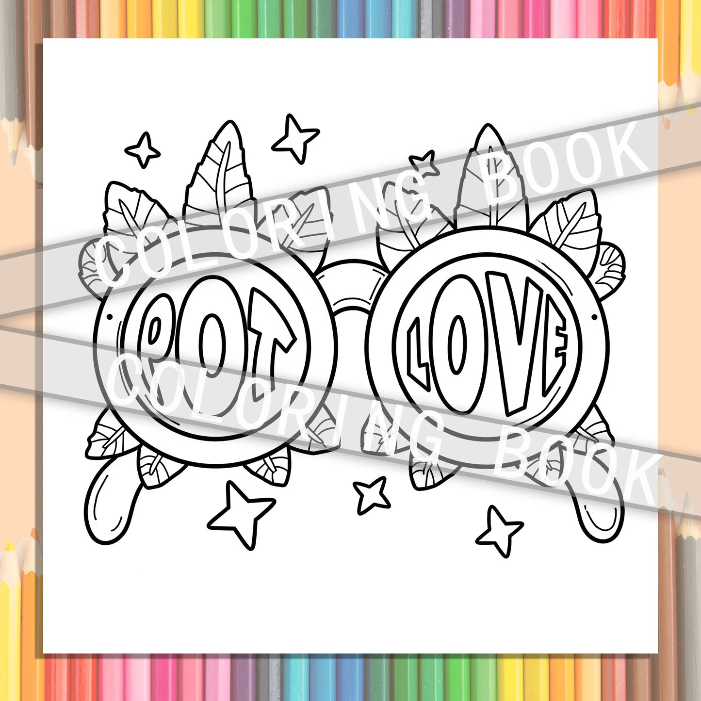 STONER GIRL Bold & Easy Patterns Coloring Book for Adults