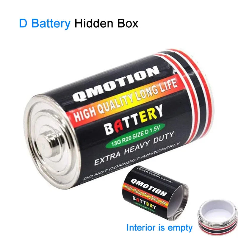 Portable Hidden Storage Dry Cell Battery Empty Case Sight Secret Hide Cash Jewelry Pills For Travel Outdoor Money Safe