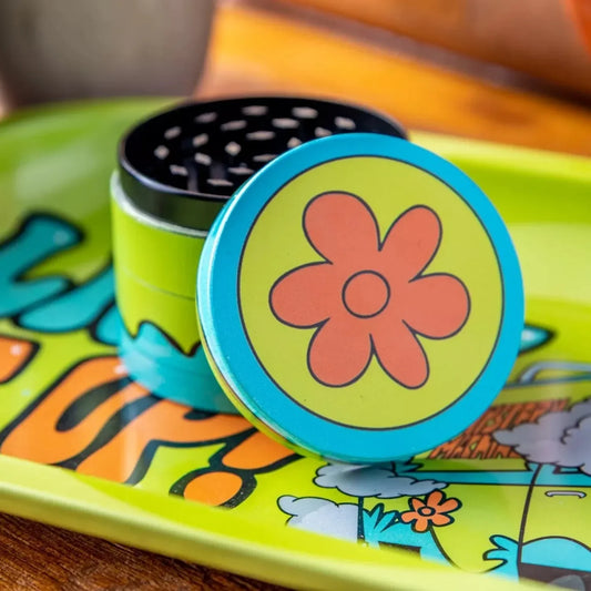2" Orange Daisy Flower Metal Herb Grinder