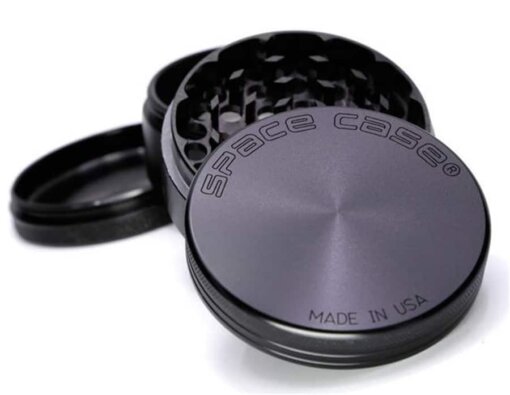 Space Case 4 Piece Magnetic Herb Grinder – Black