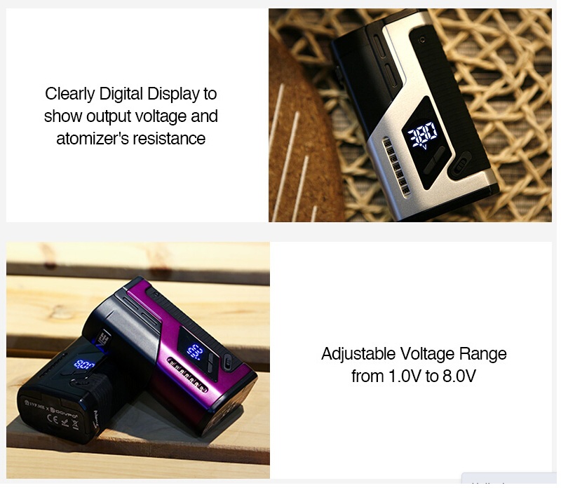 DOVPO Box MOD with LED Battery Level Indicator & Multiple Protections E-cig Vape - vapes