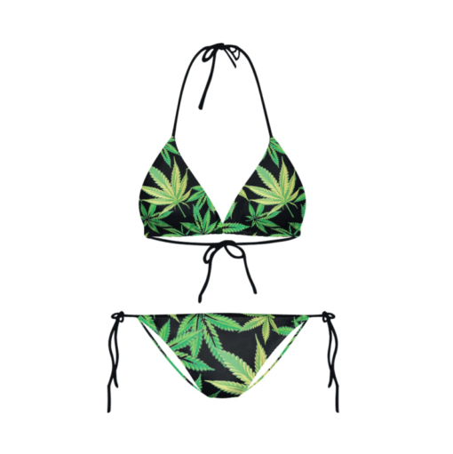 Women’s Two Piece Marijuana Bathing Suit Bikini – One size