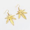 Antique Silver/Gold Tone Hanging Pot Leaf Charm Earrings 4