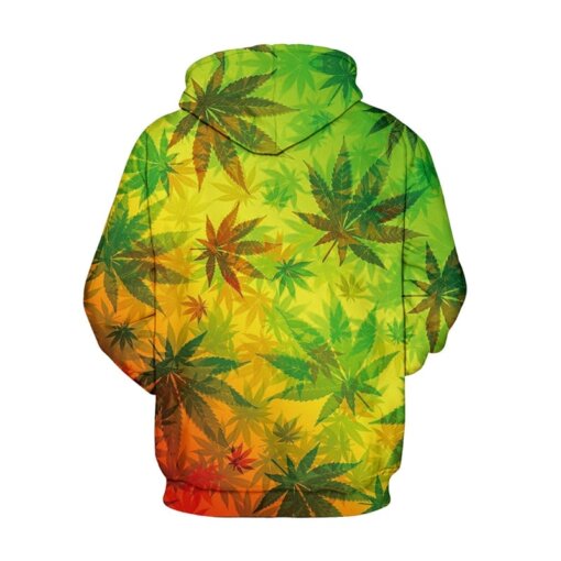 3D Printed Rasta Weed Leaf Hoodie