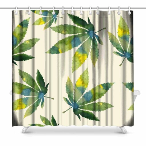 Tie Dye Cannabis Leaf Shower Curtain