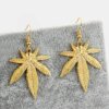 Antique Silver/Gold Tone Hanging Pot Leaf Charm Earrings 3