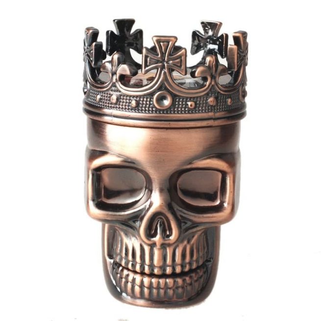 New Arrival Classic Hot King Skull Metal Tobacco Herb Spice Grinder 3 Layers Crusher Hand Muller