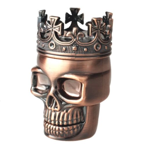 New Arrival Classic Hot King Skull Metal Tobacco Herb Spice Grinder 3 Layers Crusher Hand Muller 3