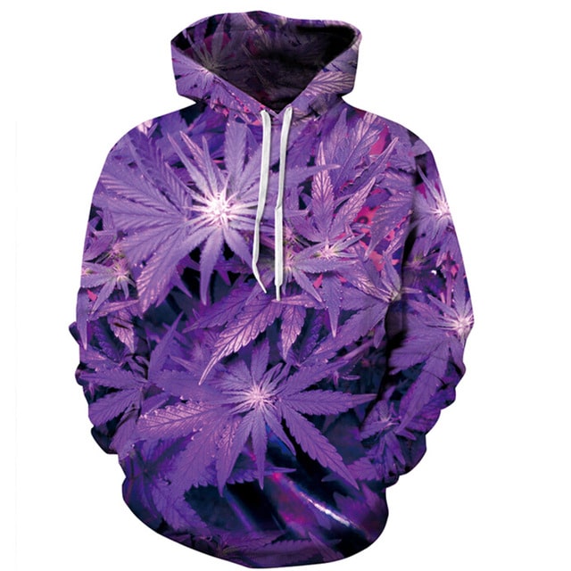 Cannabis Weed Leaf Sweatshirt Sm to 3X Rhinestone Women's Pullover Marijuana