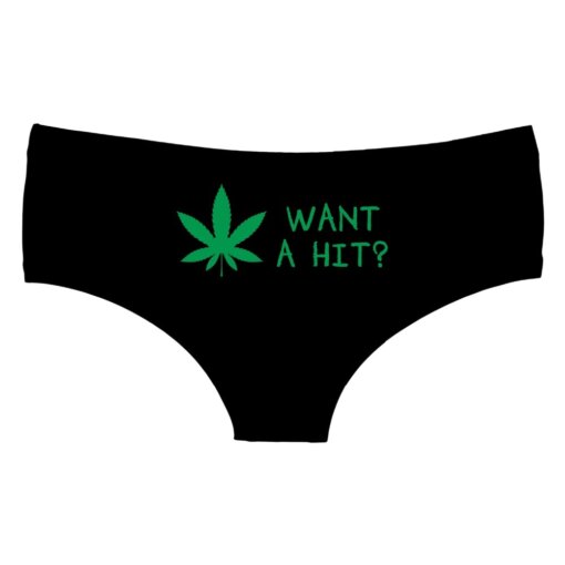 Want A Hit? Cannabis Panties – One Size