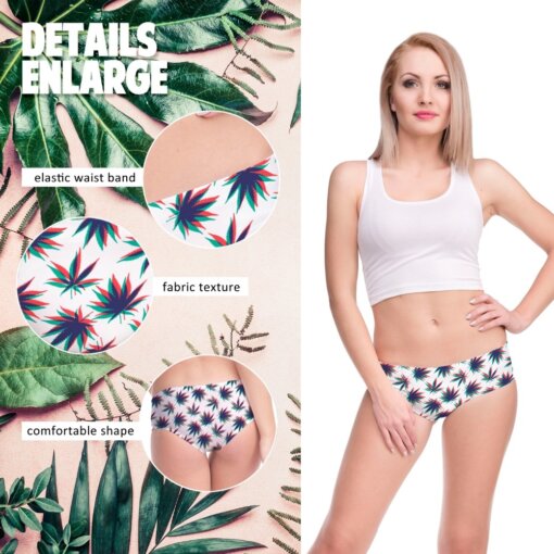 Pot Leaf Trippy 3D Panties – One Size