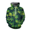 Cosmos Trippy Galaxy Weed Pullover Hoodie