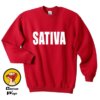 Unisex Indica Weed Shirt Cannabis Crewneck Sweatshirt  3