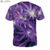 3D Hi Res Purple Weed Leaf T-Shirt | Limited Edition 1