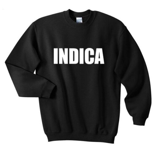 Unisex Indica Weed Shirt Cannabis Crewneck Sweatshirt