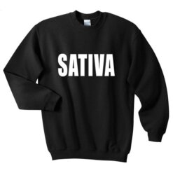 Unisex Sativa Weed Shirt Cannabis Crewneck Sweatshirt