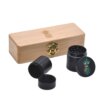 Wooden Stash Box Set w/ 4 Layer Herb Grinder & Storage Jar 3