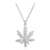 Hemp Maple Leaf Charm Pendant Necklace & Chain 2