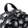 Black & White Hemp Leaf Waterproof School Backpack  4