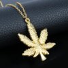 Hemp Maple Leaf Charm Pendant Necklace & Chain 4