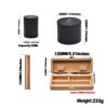 Wooden Stash Box Set w/ 4 Layer Herb Grinder & Storage Jar 1