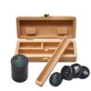 Wooden Stash Box Set w/ 4 Layer Herb Grinder & Storage Jar 2