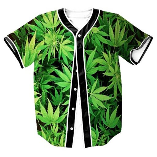 3D Printed Weed Leaf Baseball Jersey