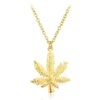 Hemp Maple Leaf Charm Pendant Necklace & Chain 1