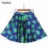 Marijuana Leaf Print Women's Skirt 1