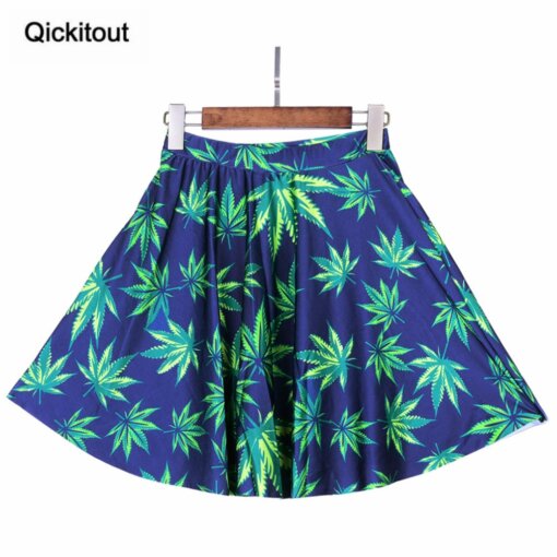 Marijuana Leaf Print Women’s Skirt