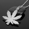 Hemp Maple Leaf Charm Pendant Necklace & Chain 5