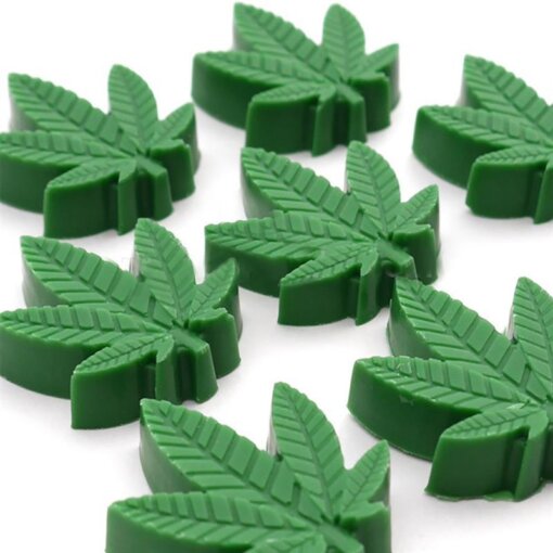 8 Grid Marijuana Leaf Shaped Silicone Mold