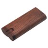 Pocket Sized Wood Dugout w/ One Hitter Metal Cigarette Pipe 3