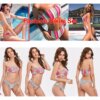 INSTANTARTS Jamaican Hemp Leaf Print Bandeau Bikini Brand Designs Women Summer Beachwear Strapless Swimsuits for Sexy Ladies 5