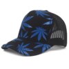 Marijuana Leaf Print Snapback Trucker Hat 4