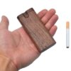 Pocket Sized Wood Dugout w/ One Hitter Metal Cigarette Pipe 5