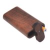 Pocket Sized Wood Dugout w/ One Hitter Metal Cigarette Pipe 6
