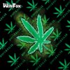 3D Weed Leaves Seamless Bandanna Neck Scarf