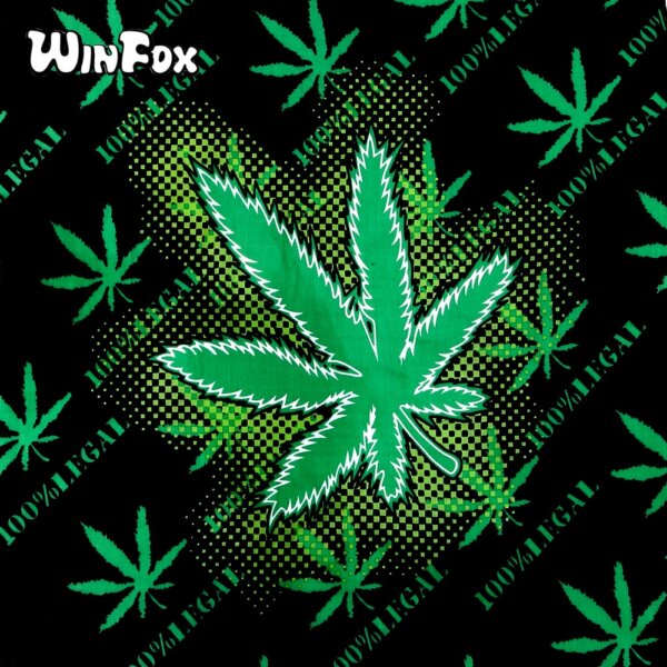 Green & Black Legalize Weed Bandanna Headscarf 1