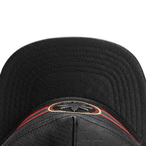 Smoking Good Black Leather Snapack Hat