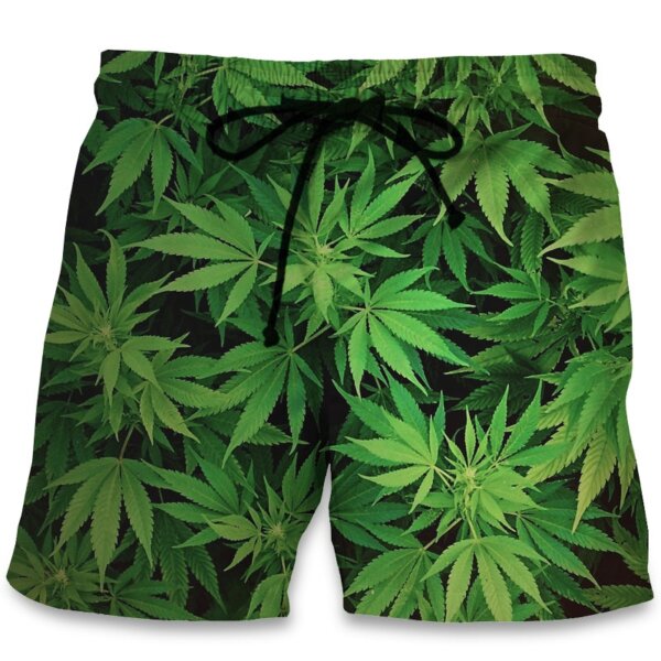Hi Res Weed Leaf Board Shorts 1