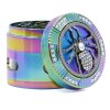 Tobacco Grinder Frog Shape 4 Layers 63mm Rainbow Color Zinc Alloy Herb Grinder Mills Tobacco Spice Crusher 2