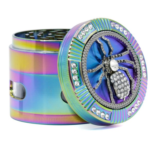 Tobacco Grinder Frog Shape 4 Layers 63mm Rainbow Color Zinc Alloy Herb Grinder Mills Tobacco Spice Crusher 2