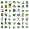 100 PCS Weed Character Leaves Graffiti Stickers Baby Children's Classic DIY Toy Bike Travel Luggage Guitar Waterproof PVC Decals 4